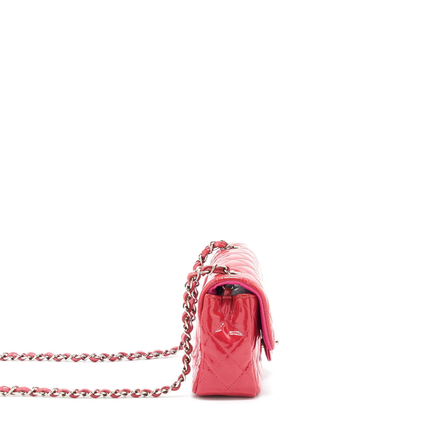 Chanel Mini Rectangular Flap Bag Patent Pink
