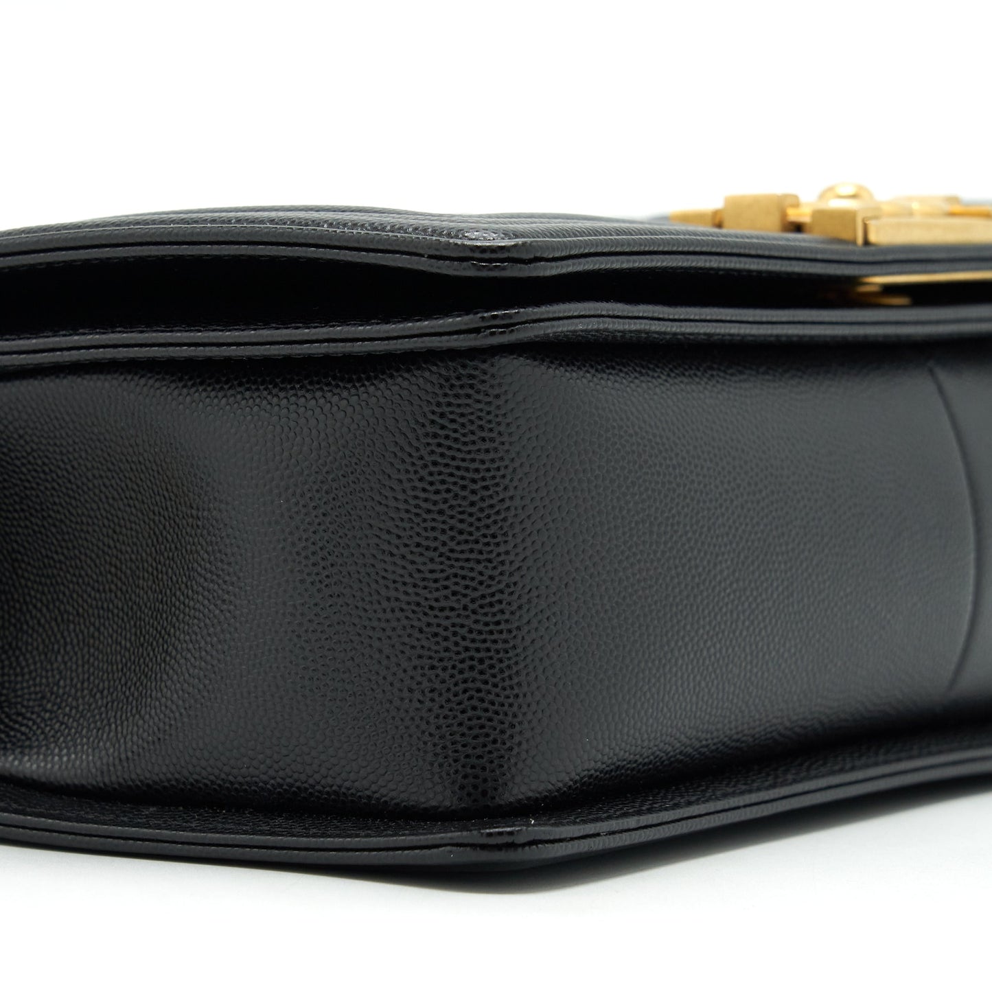 Chanel Medium Boy Bag Caviar Black With Brushed
