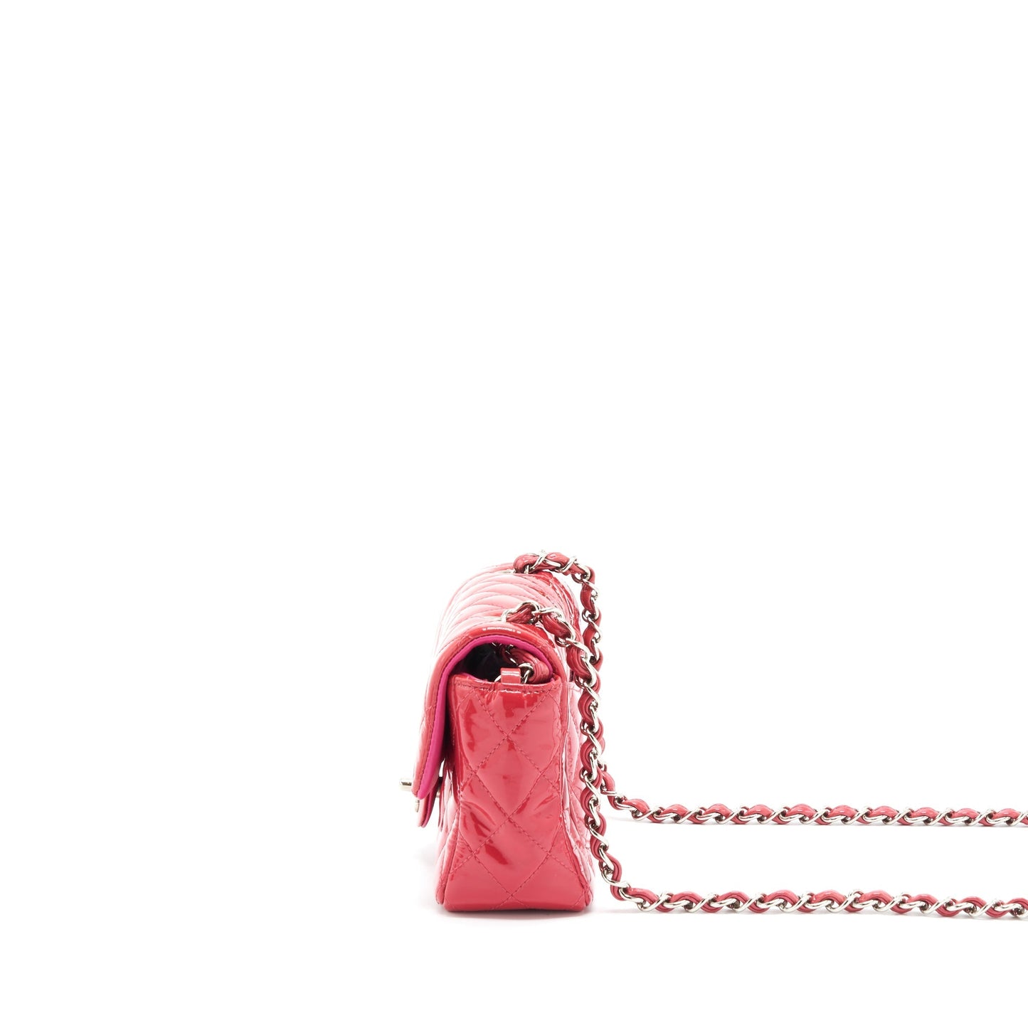 Chanel Mini Rectangular Flap Bag Patent Pink