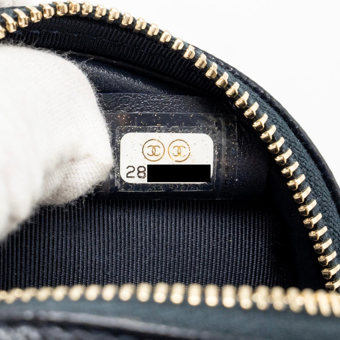 Chanel Mini Zipper Coin Purse Caviar Navy L