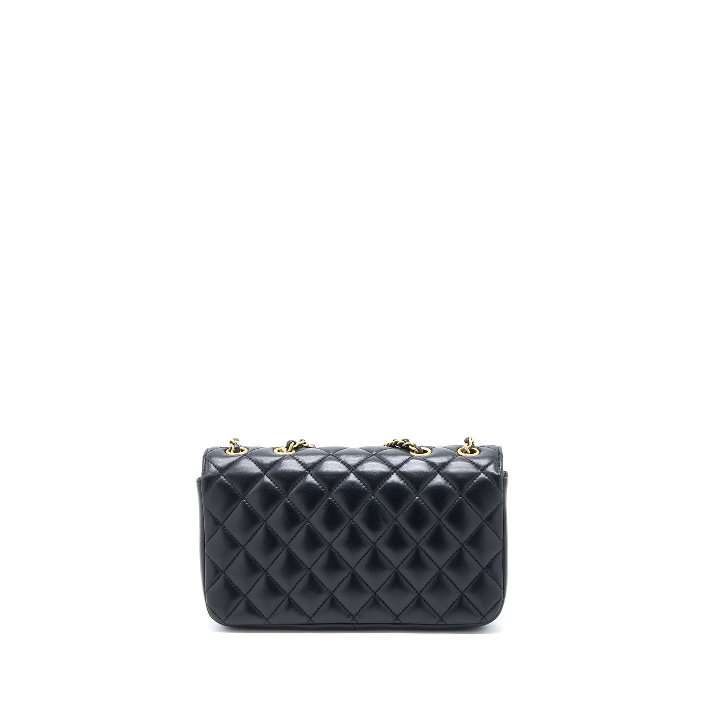 Chanel Small Enamel CC Flap Bag Lambskin Black