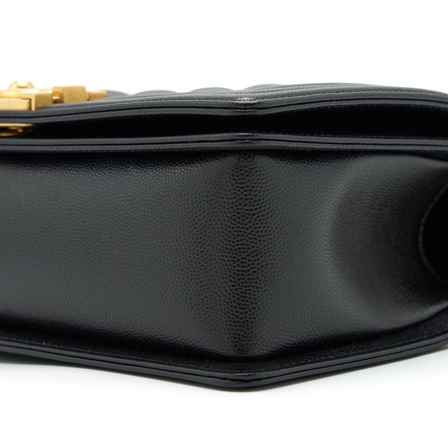 Chanel Medium Boy Bag Caviar Black With Brushed