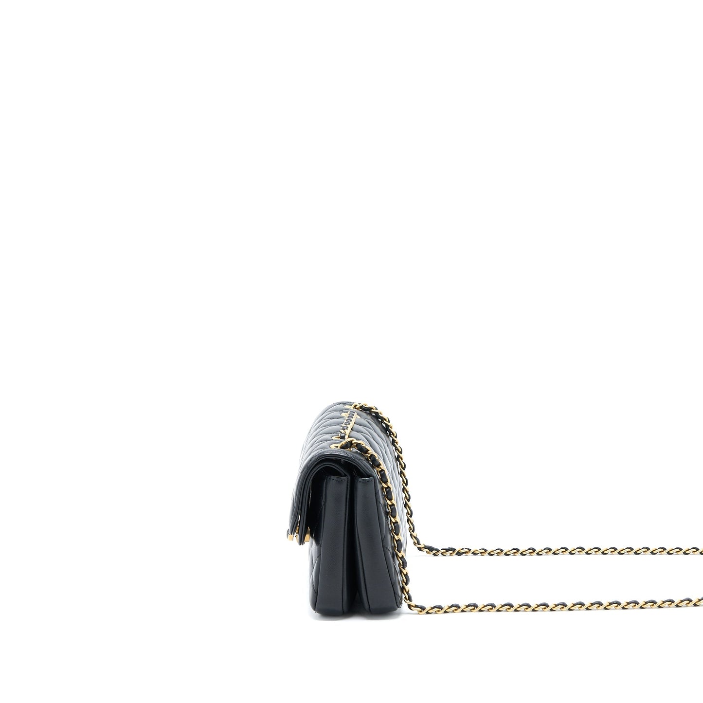 Chanel Small Enamel CC Flap Bag Lambskin Black
