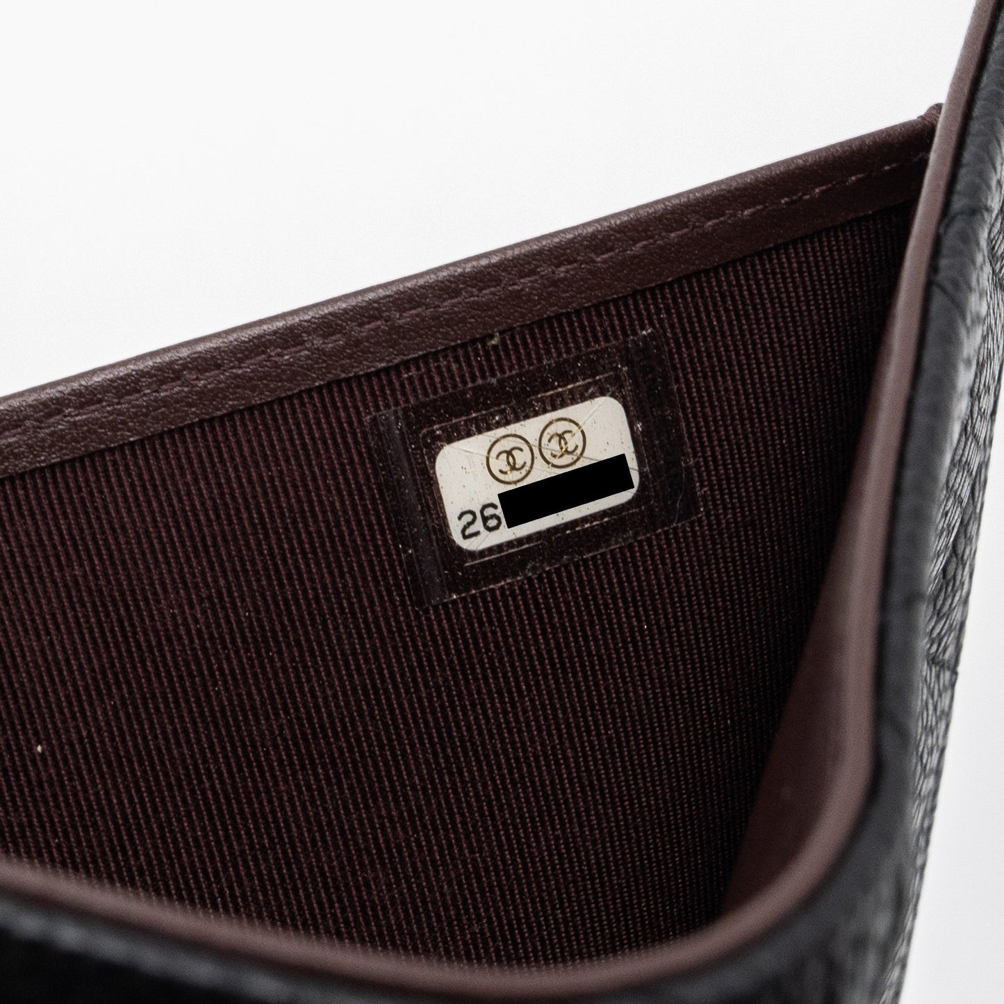 Chanel classic compact wallet caviar black