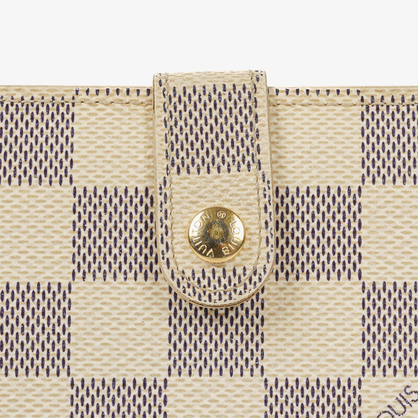 Louis Vuitton Port Feuille Vienoise Damier Azur Canvas French Purse Wallet