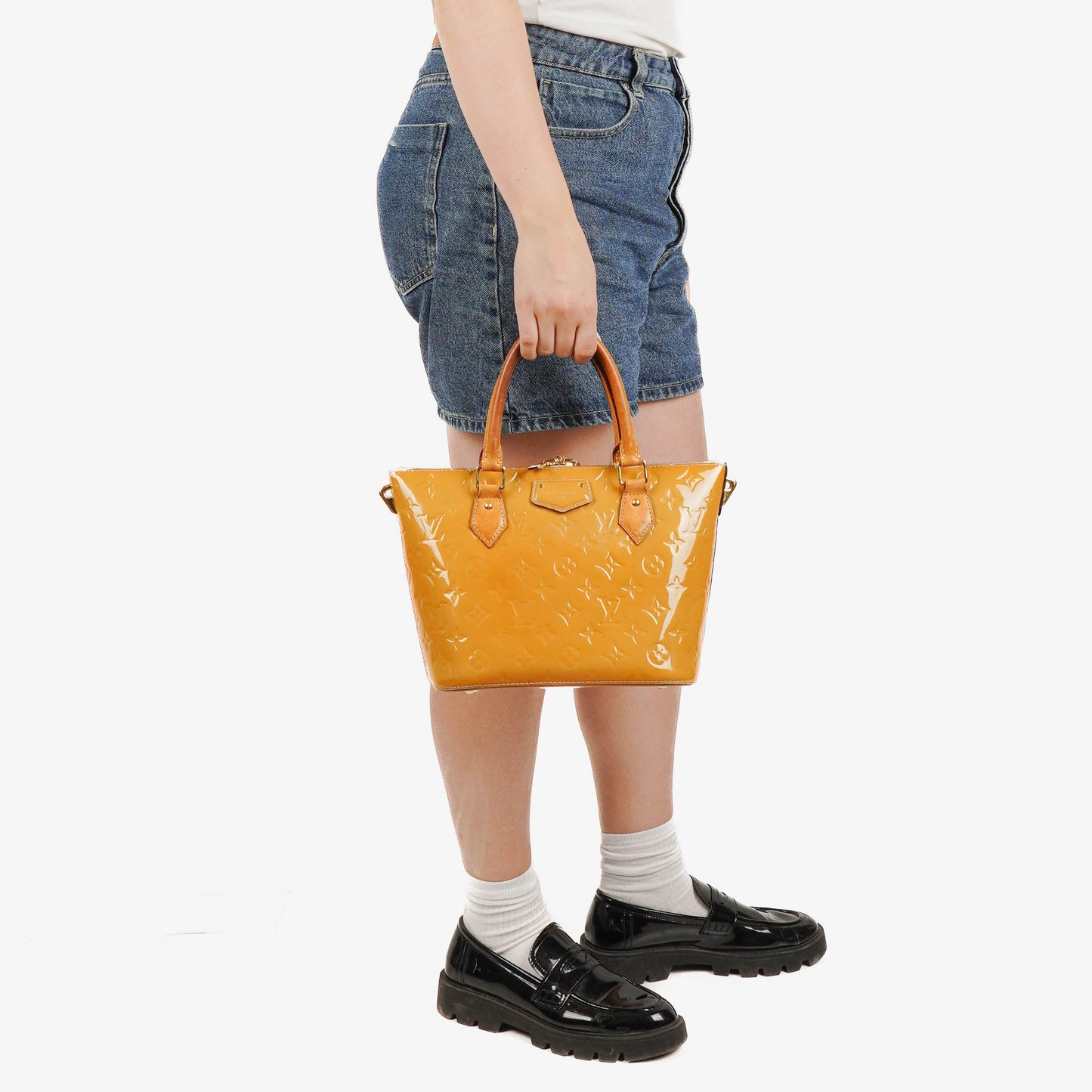 Louis Vuitton Vernis Montebello Dune PM Handbag