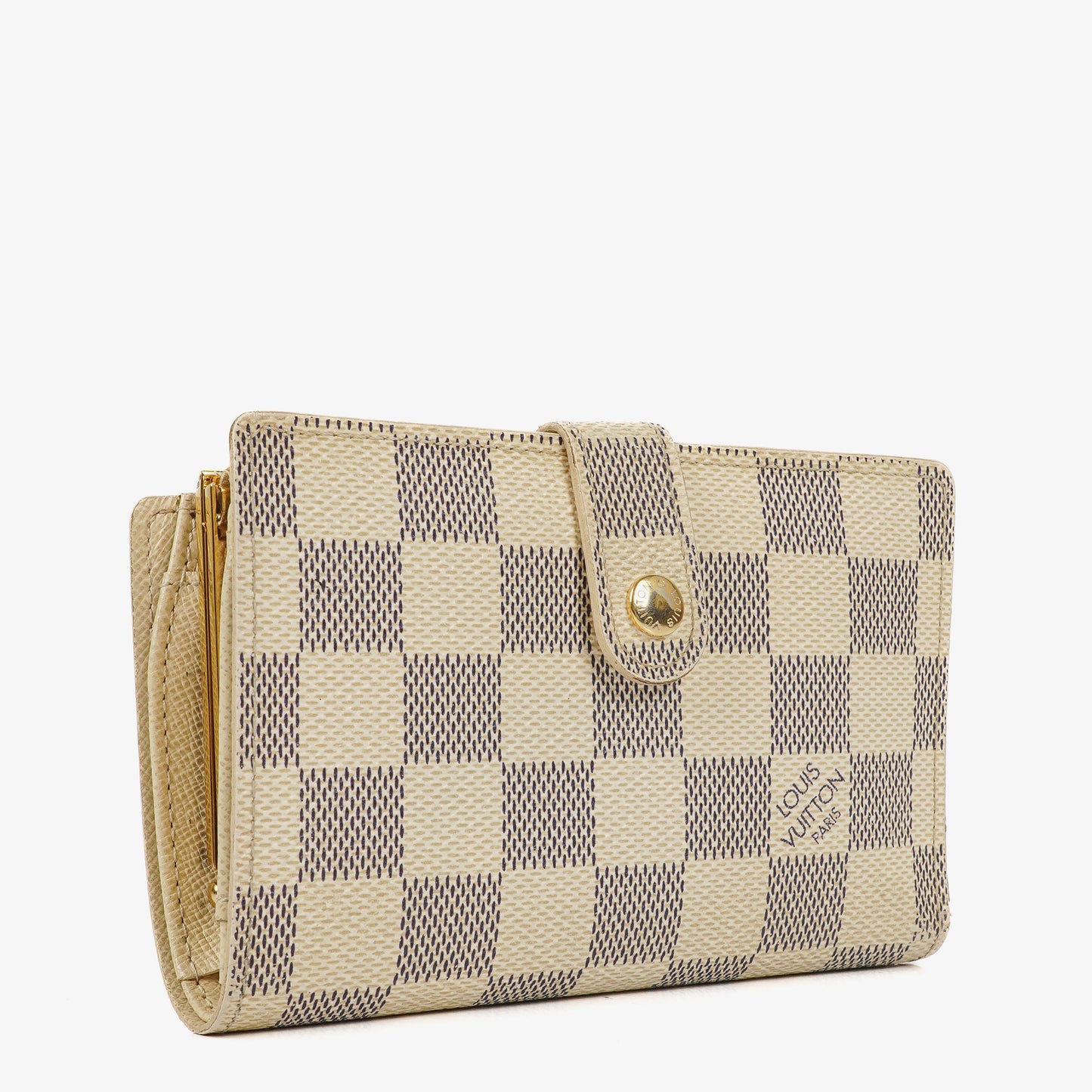 Louis Vuitton Port Feuille Vienoise Damier Azur Canvas French Purse Wallet