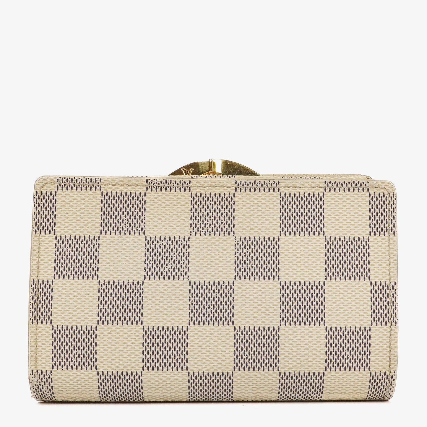 Louis Vuitton Port Feuille Vienoise Damier Azur Canvas French Purse Wallet