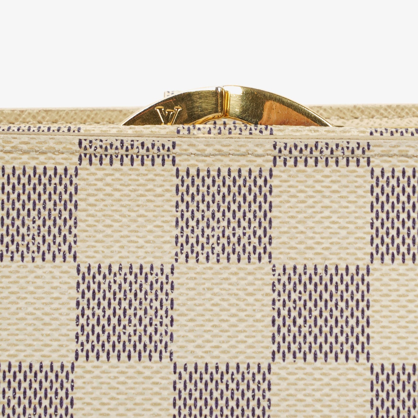 Louis Vuitton Port Feuille Vienoise Damier Azur Canvas French Purse Wallet