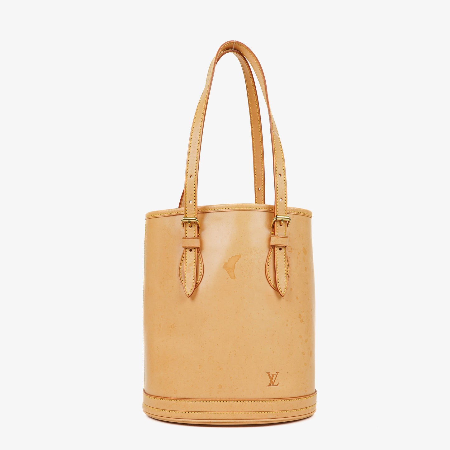 Louis Vuitton Neutral Vachetta Petit Bucket