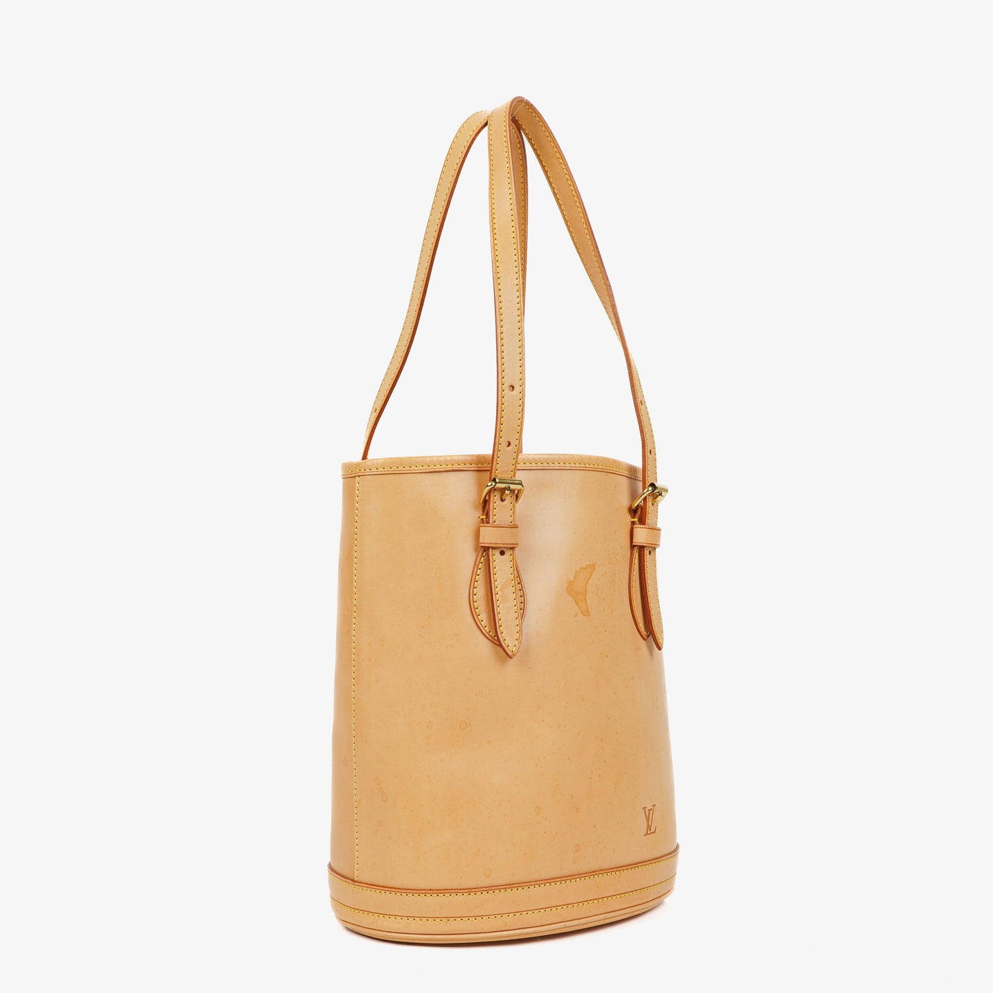 Louis Vuitton Neutral Vachetta Petit Bucket