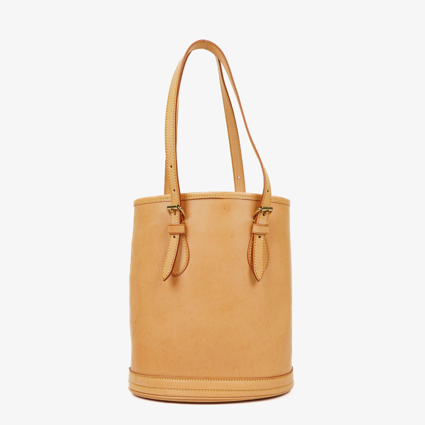 Louis Vuitton Neutral Vachetta Petit Bucket