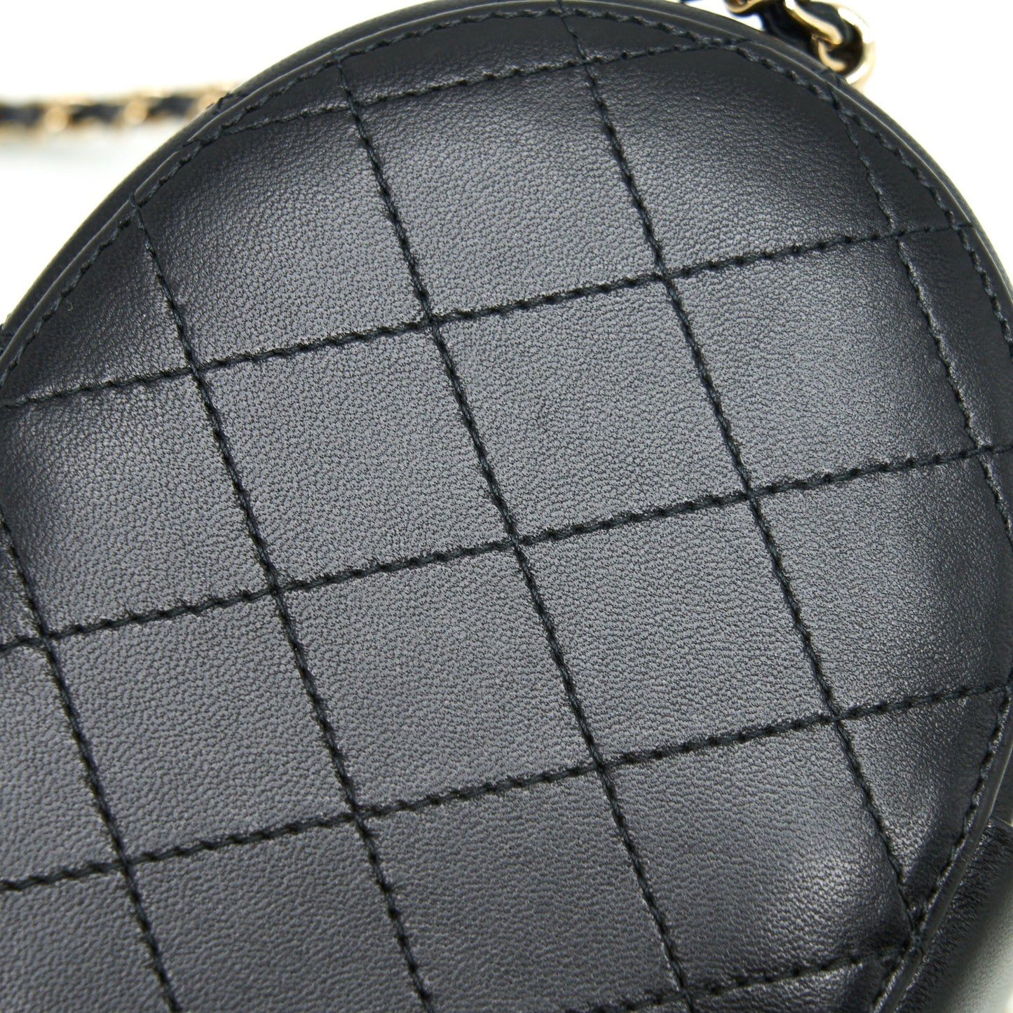 Chanel small vanity with chain lambskin black L