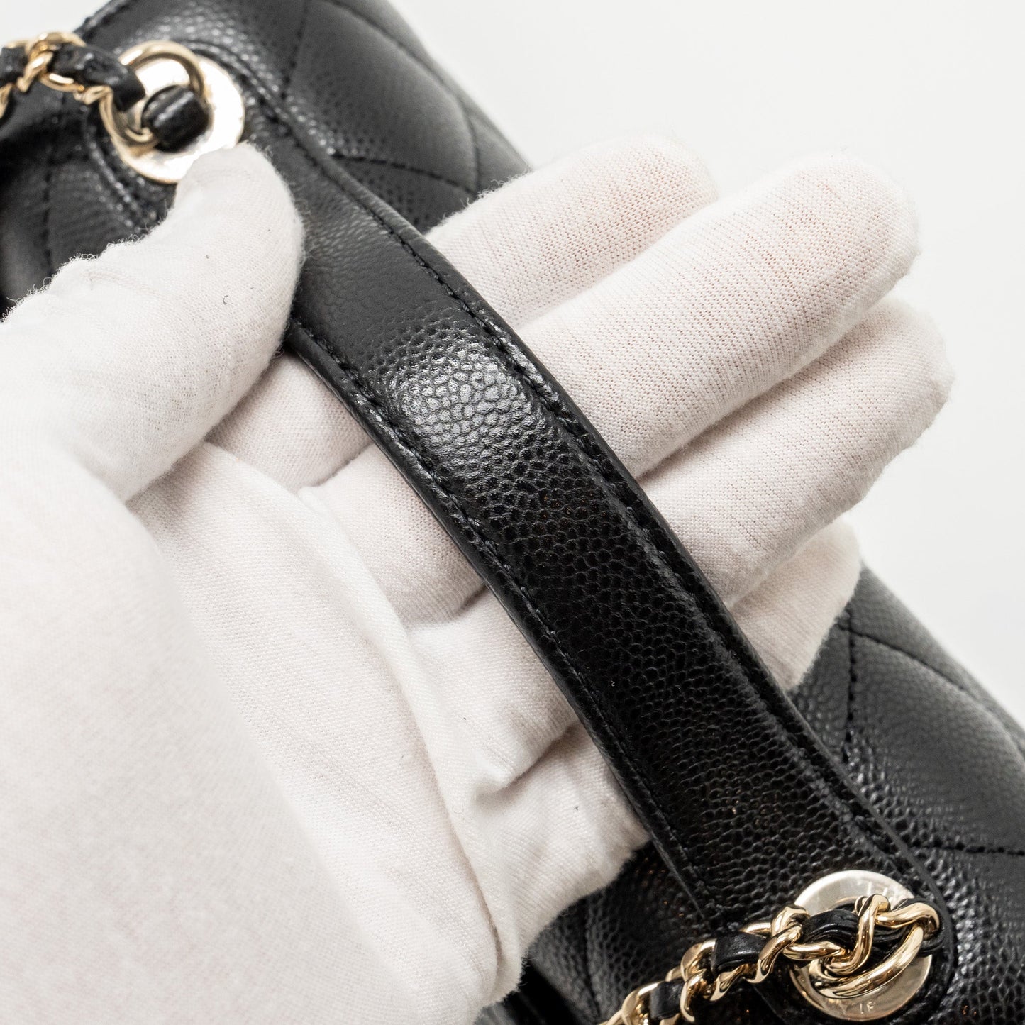 Chanel Small Business Affinity Caviar Black L (Microchip)