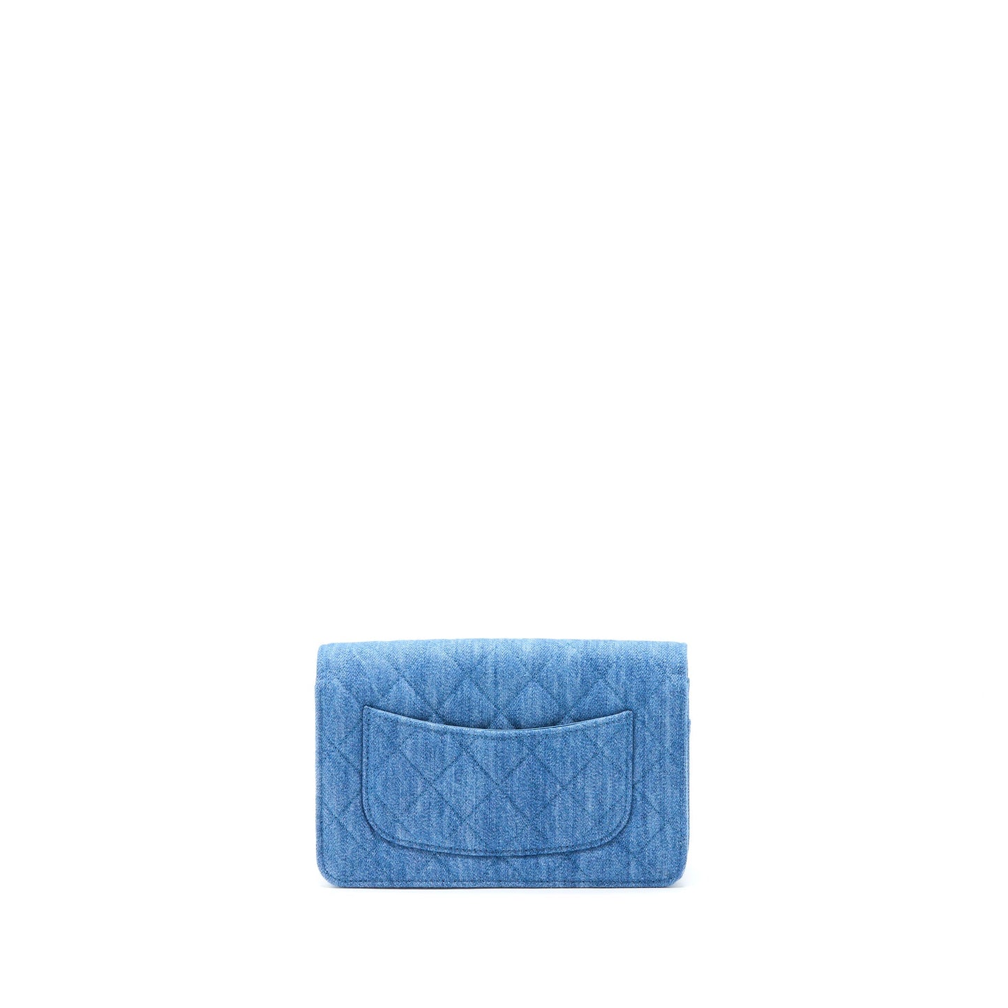 Chanel Pearl Crush Wallet On Chain Denim  (Microchip)