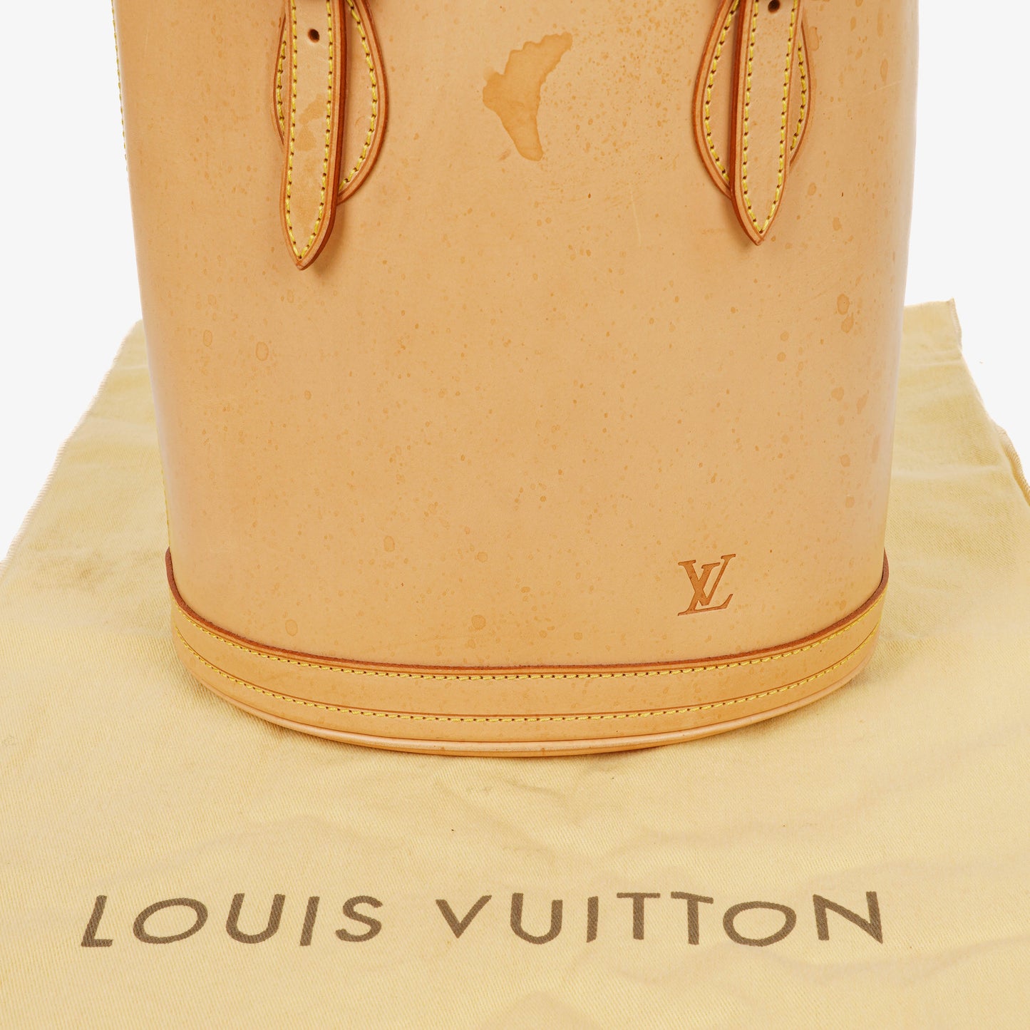 Louis Vuitton Neutral Vachetta Petit Bucket