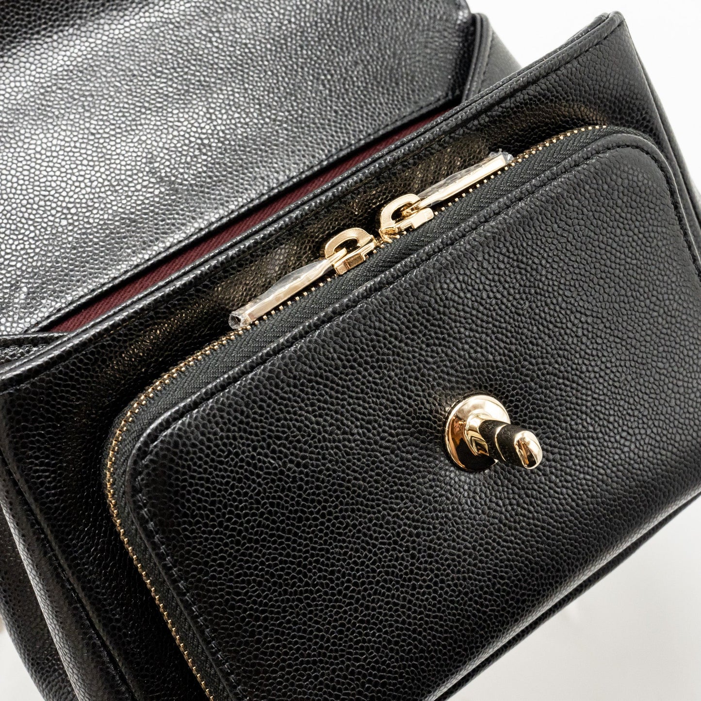 Chanel Small Business Affinity Caviar Black L (Microchip)