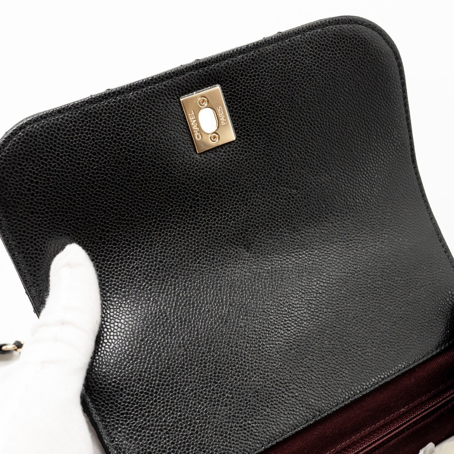 Chanel Small Business Affinity Caviar Black L (Microchip)
