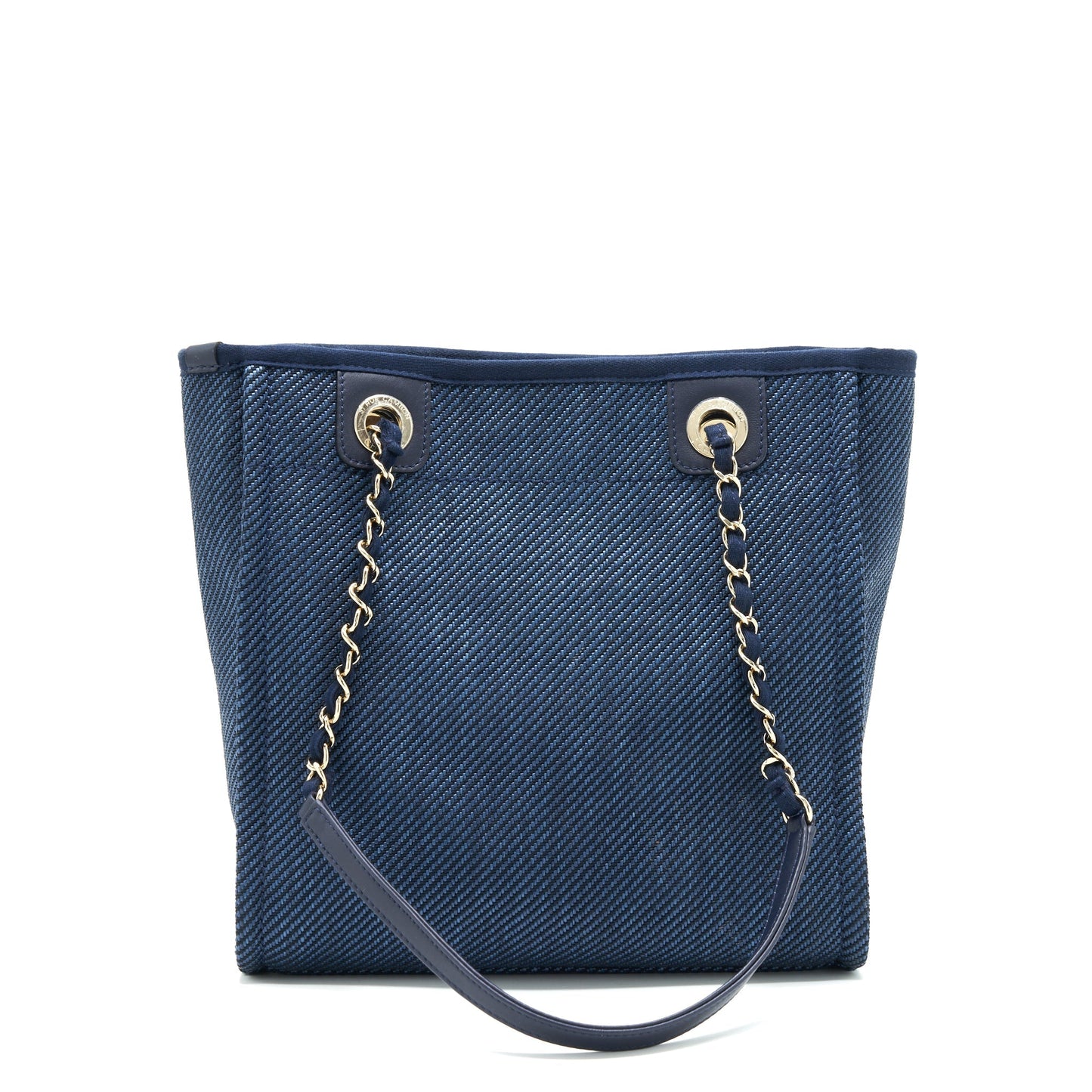 Chanel Small Deauville Tote bag Denim blue