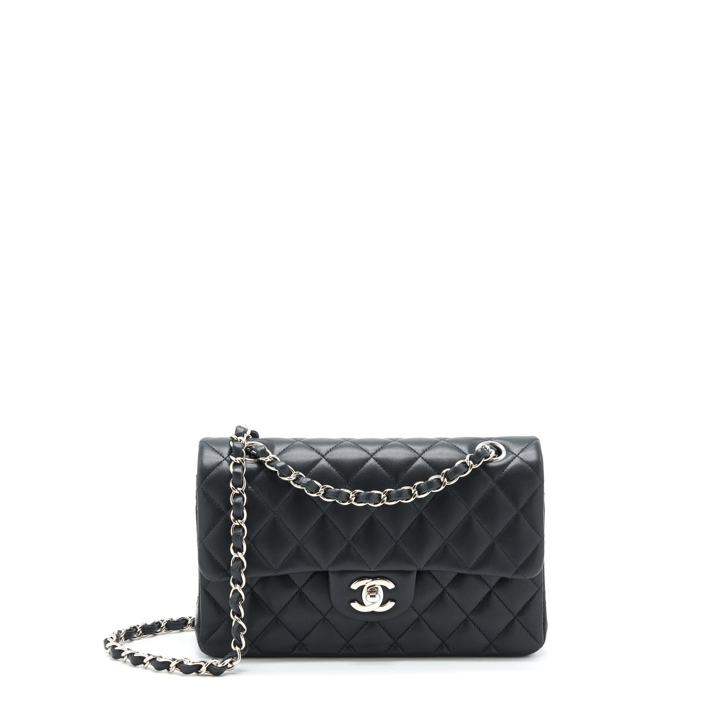 Chanel Small Classic Double Flap Bag Lambskin Black
