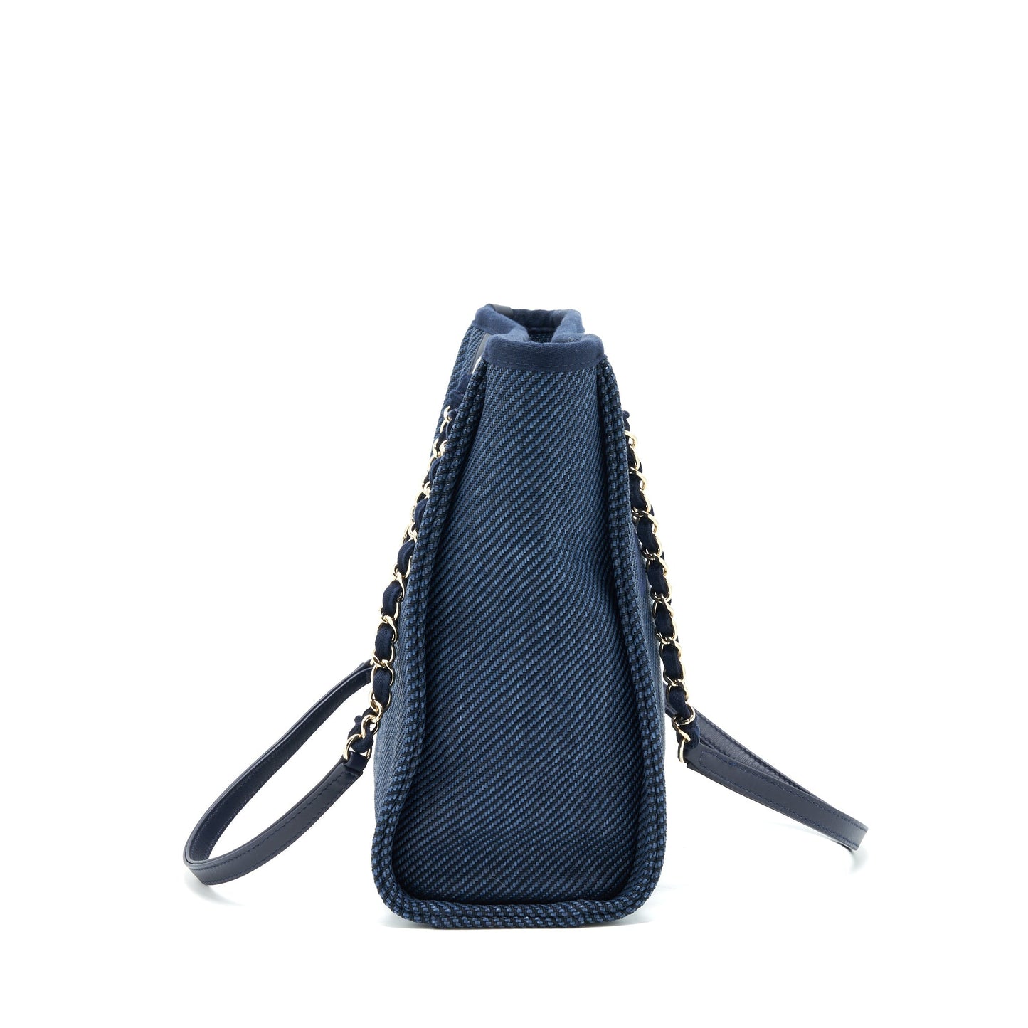 Chanel Small Deauville Tote bag Denim blue