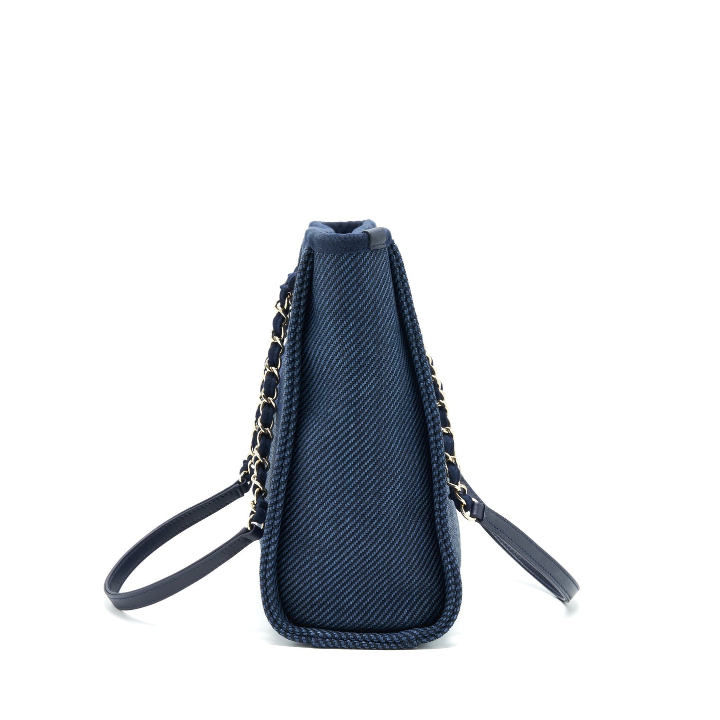 Chanel Small Deauville Tote bag Denim blue