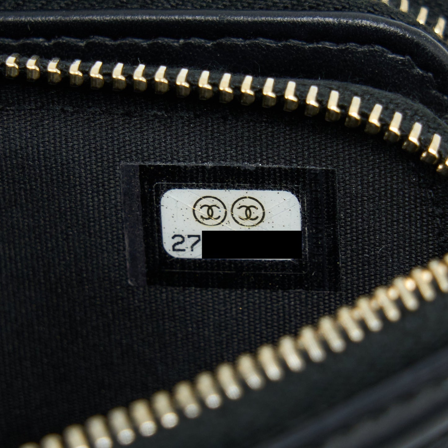 Chanel Filigree Long Wallet On Chain Caviar Black