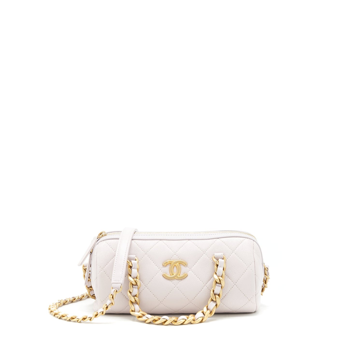 Chanel mini Bowling bag with chain light purple