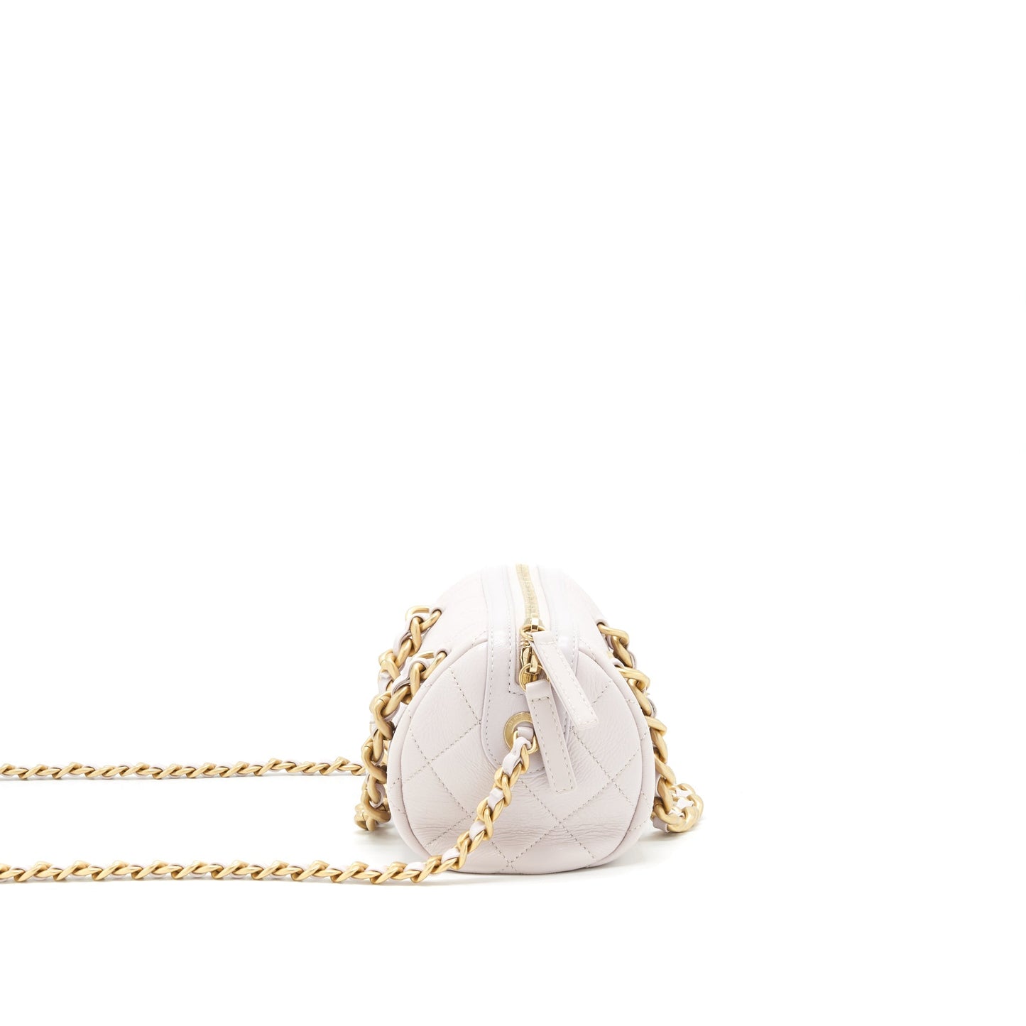 Chanel mini Bowling bag with chain light purple