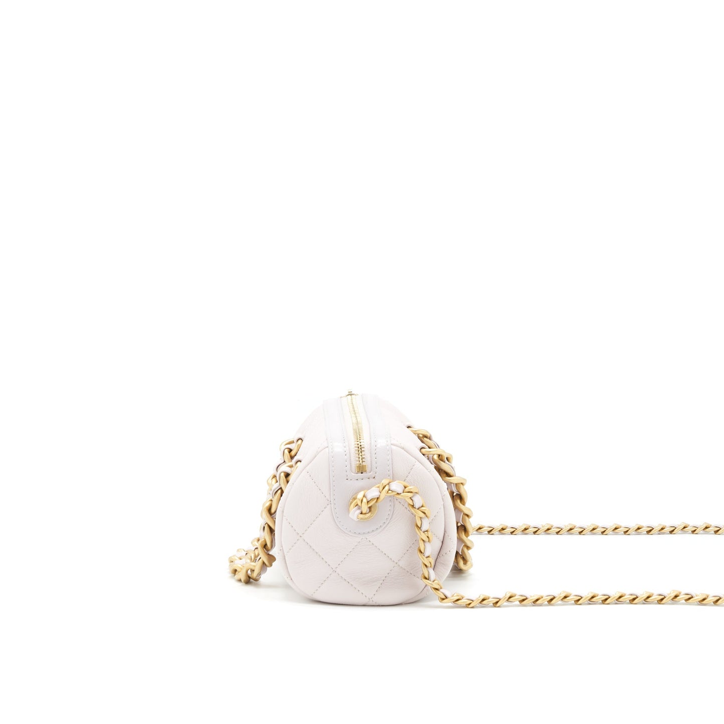 Chanel mini Bowling bag with chain light purple