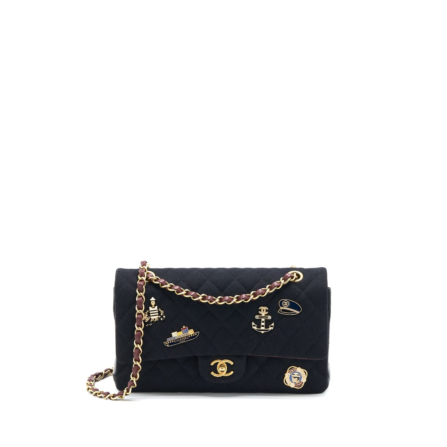 Chanel Medium Classic Double Flap Bag 2018 Metiers dArt Paris-Hamburg Collection Wool