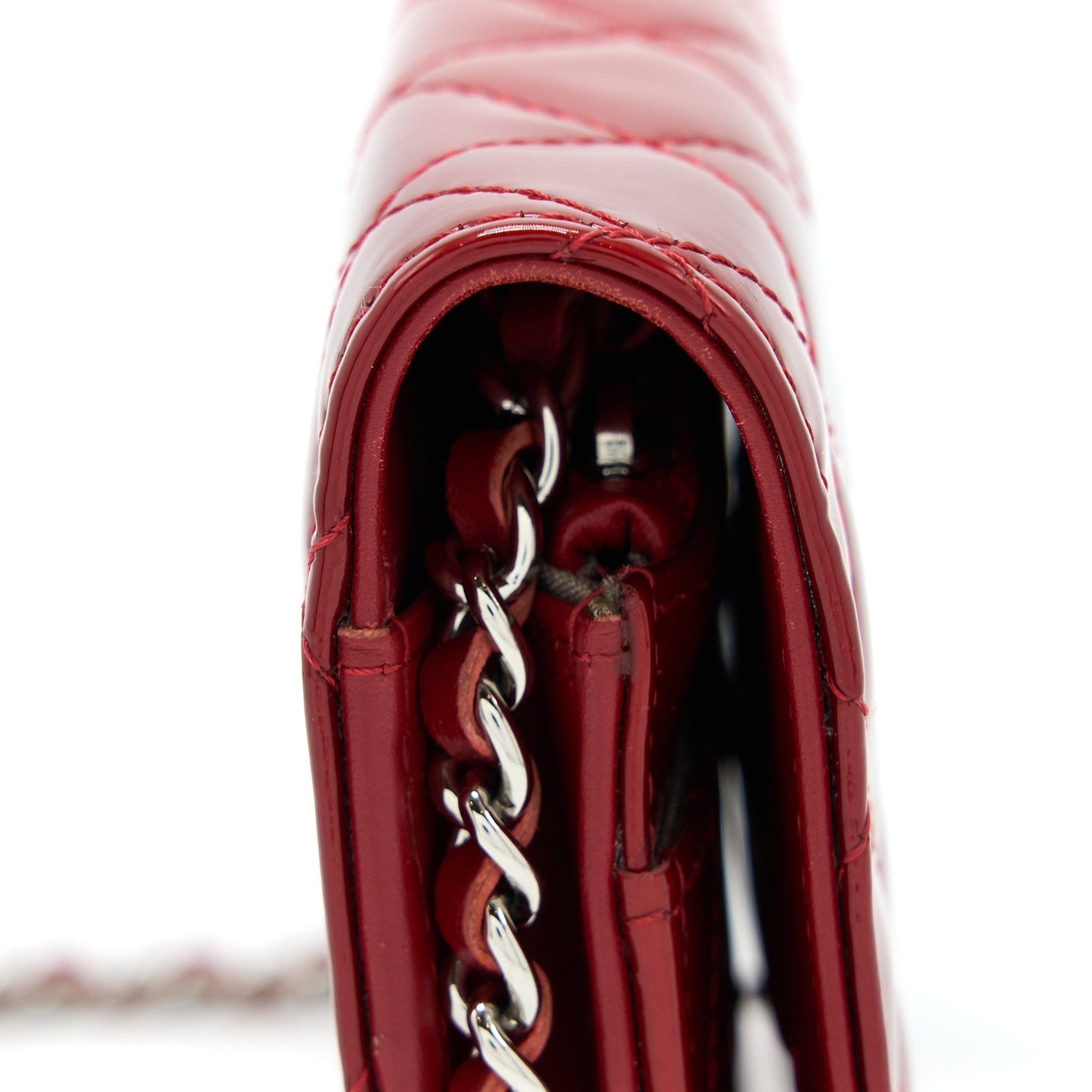 Chanel Wallet on Chain Patent Red