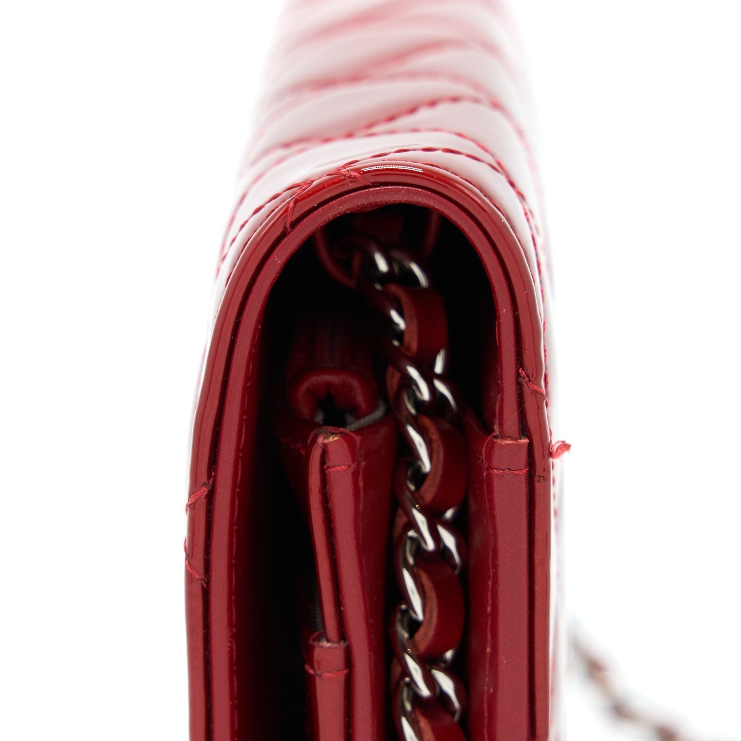 Chanel Wallet on Chain Patent Red
