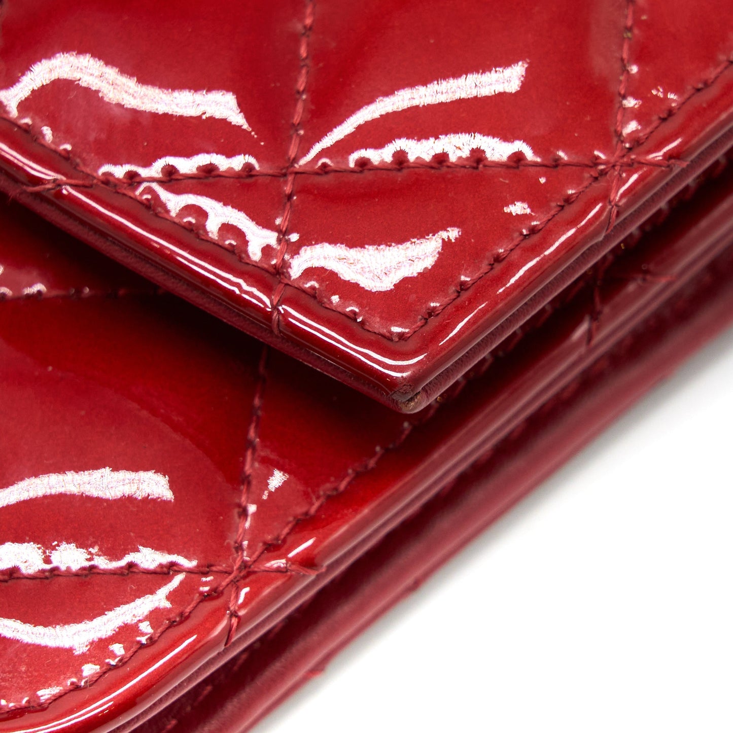 Chanel Wallet on Chain Patent Red