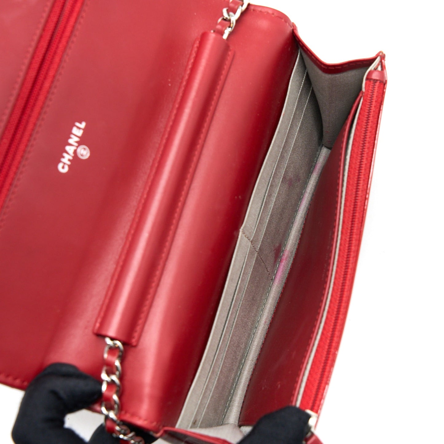 Chanel Wallet on Chain Patent Red