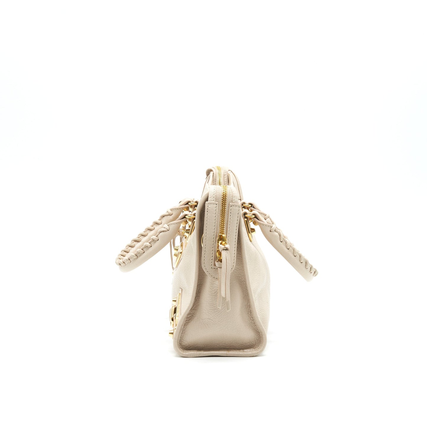 BALENCIAGA SMALL METALLIC BEIGE