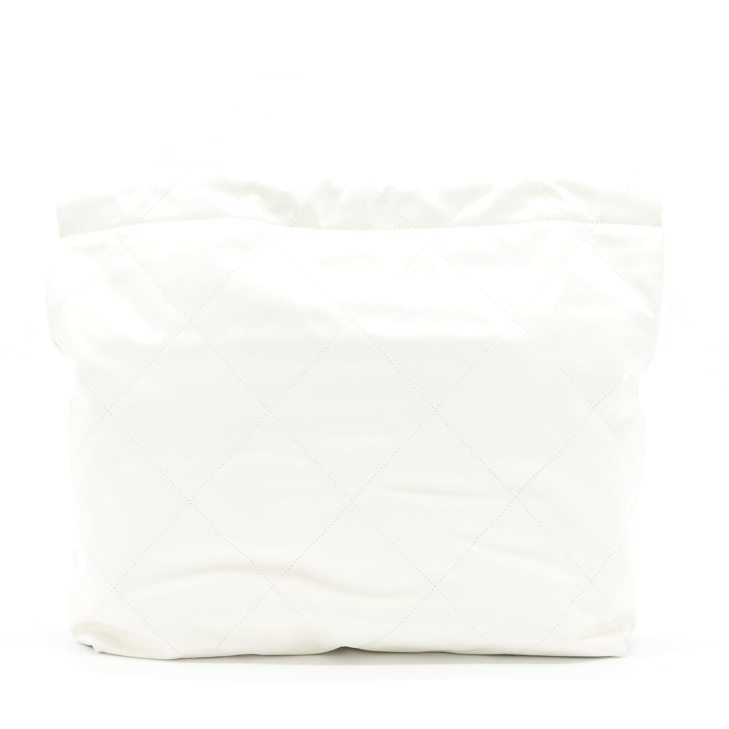 Chanel Medium 22 Bag Shiny Calfskin White