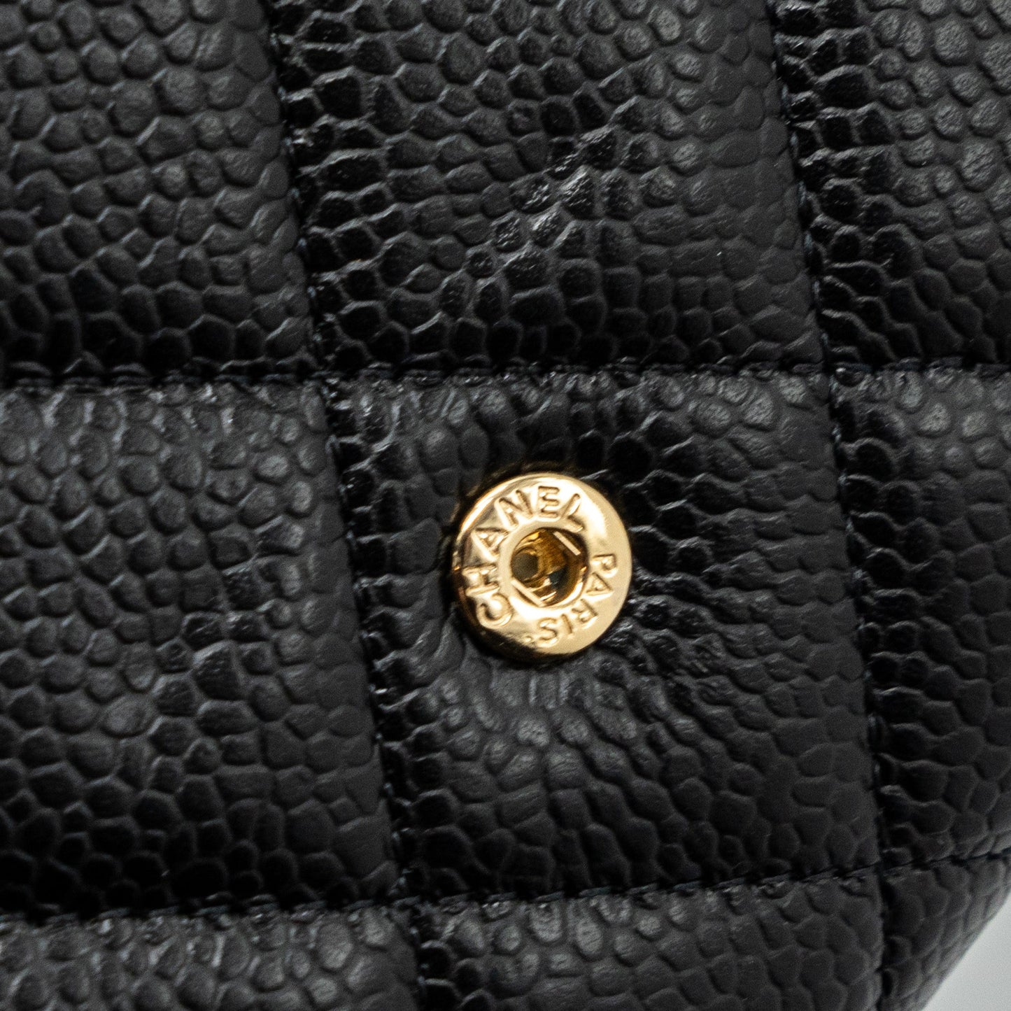 Chanel classic long flap wallet caviar black