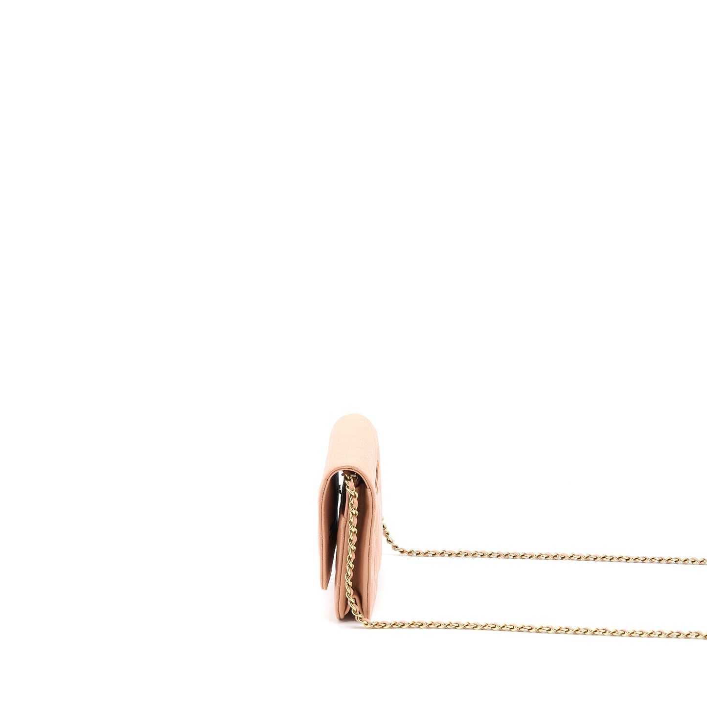 Chanel Giant CC Logo Wallet On Chain Caviar Dark Pink L (Microchip)