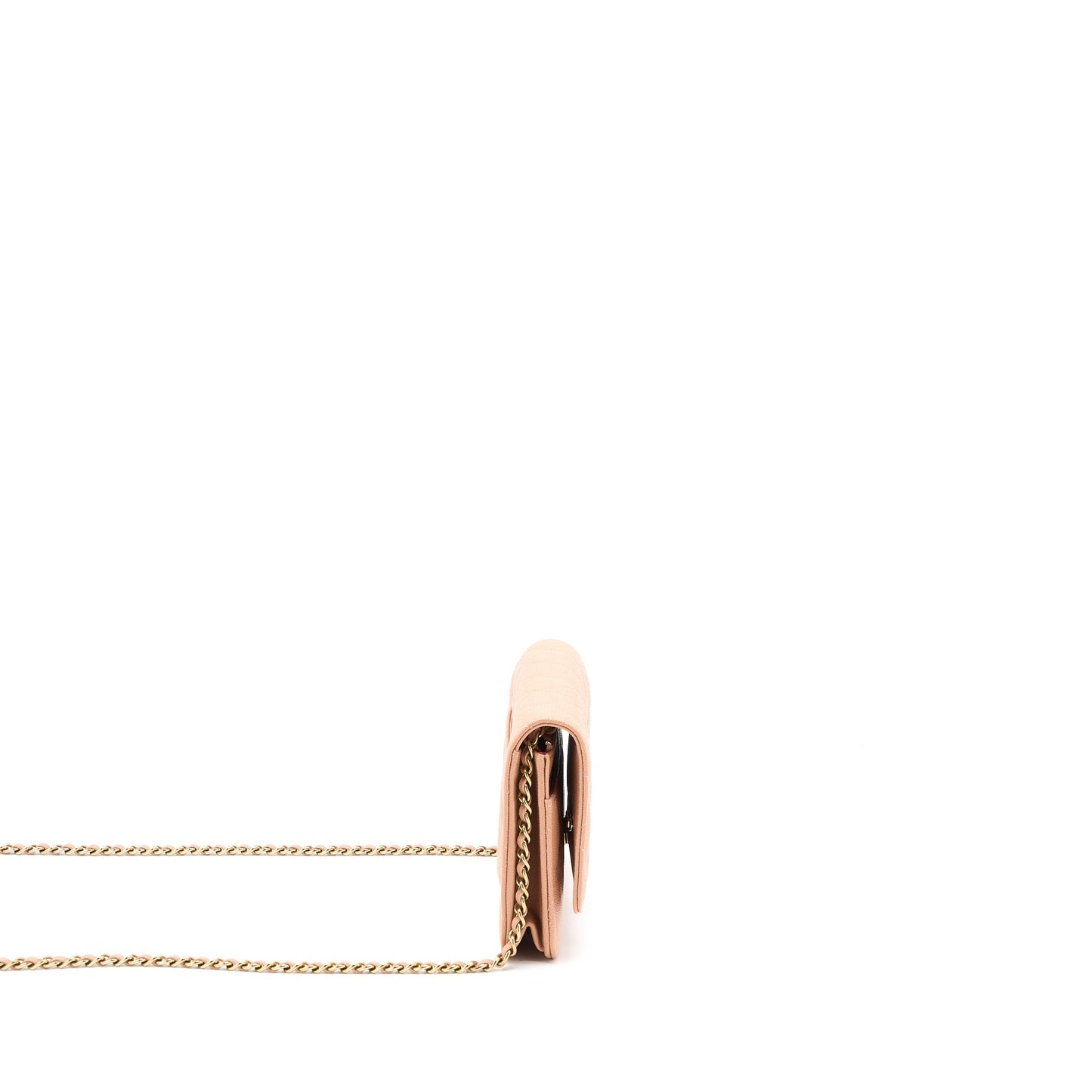 Chanel Giant CC Logo Wallet On Chain Caviar Dark Pink L (Microchip)