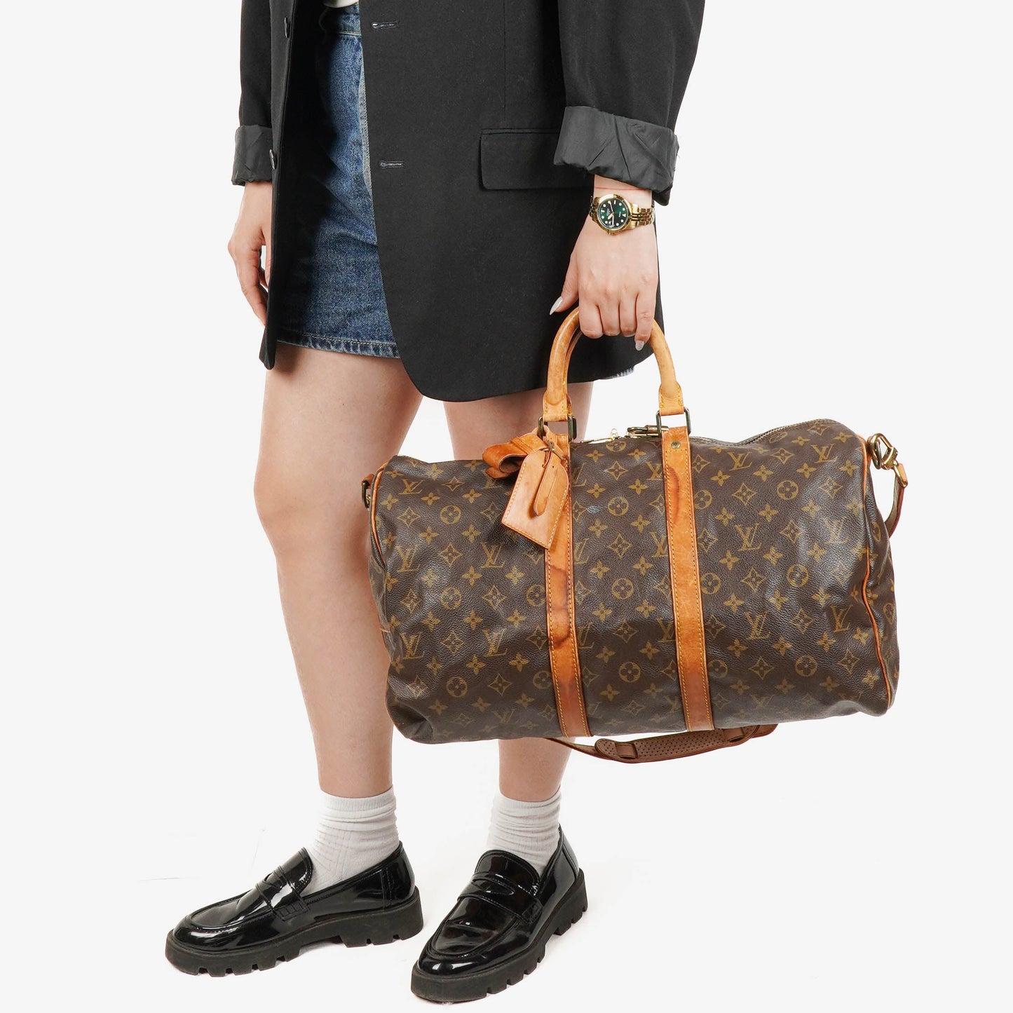 Louis Vuitton Keepall 45 Bandoulière Travel Bag in Monogram Canvas