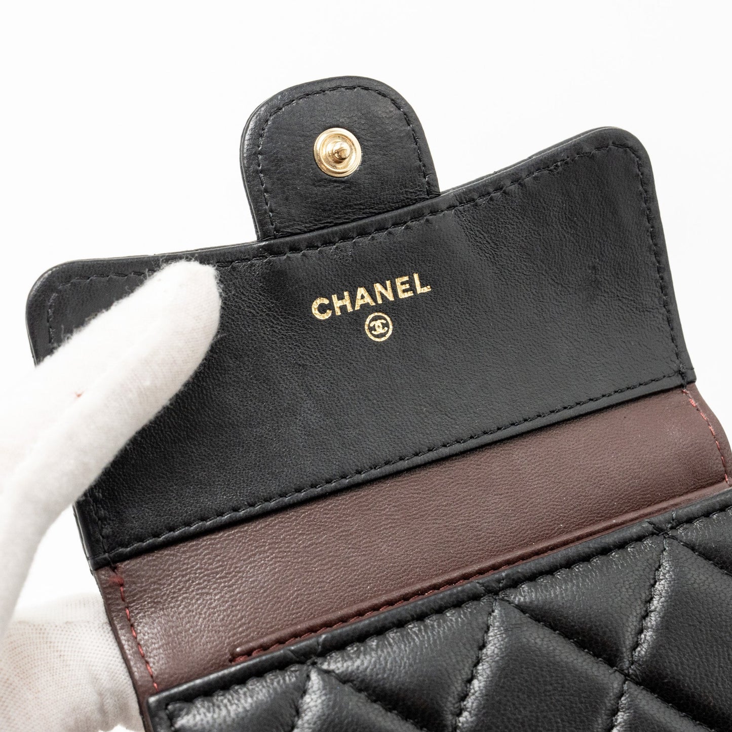 Chanel Classic Small Flap Wallet Lambskin Black L