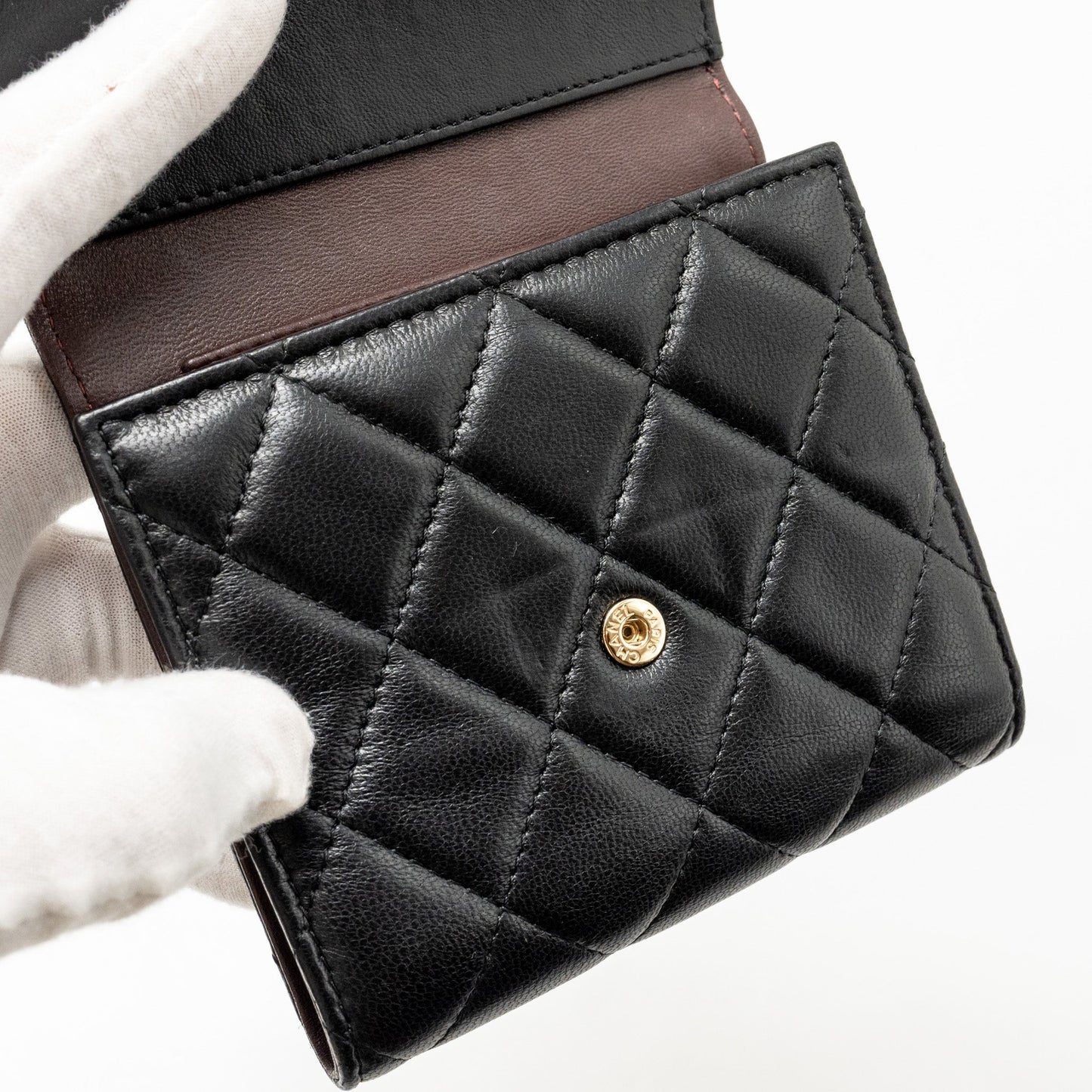 Chanel Classic Small Flap Wallet Lambskin Black L
