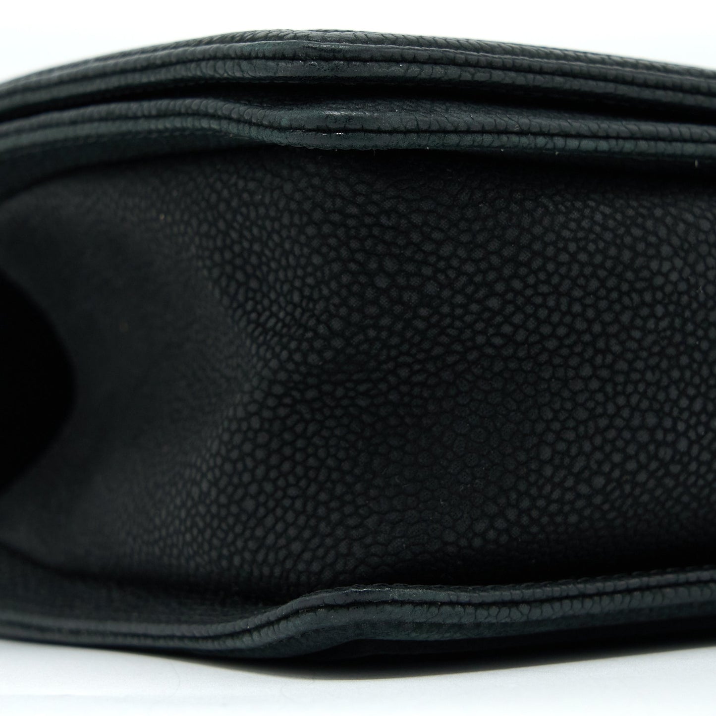 Chanel Medium Boy Bag Grained Calfskin Black