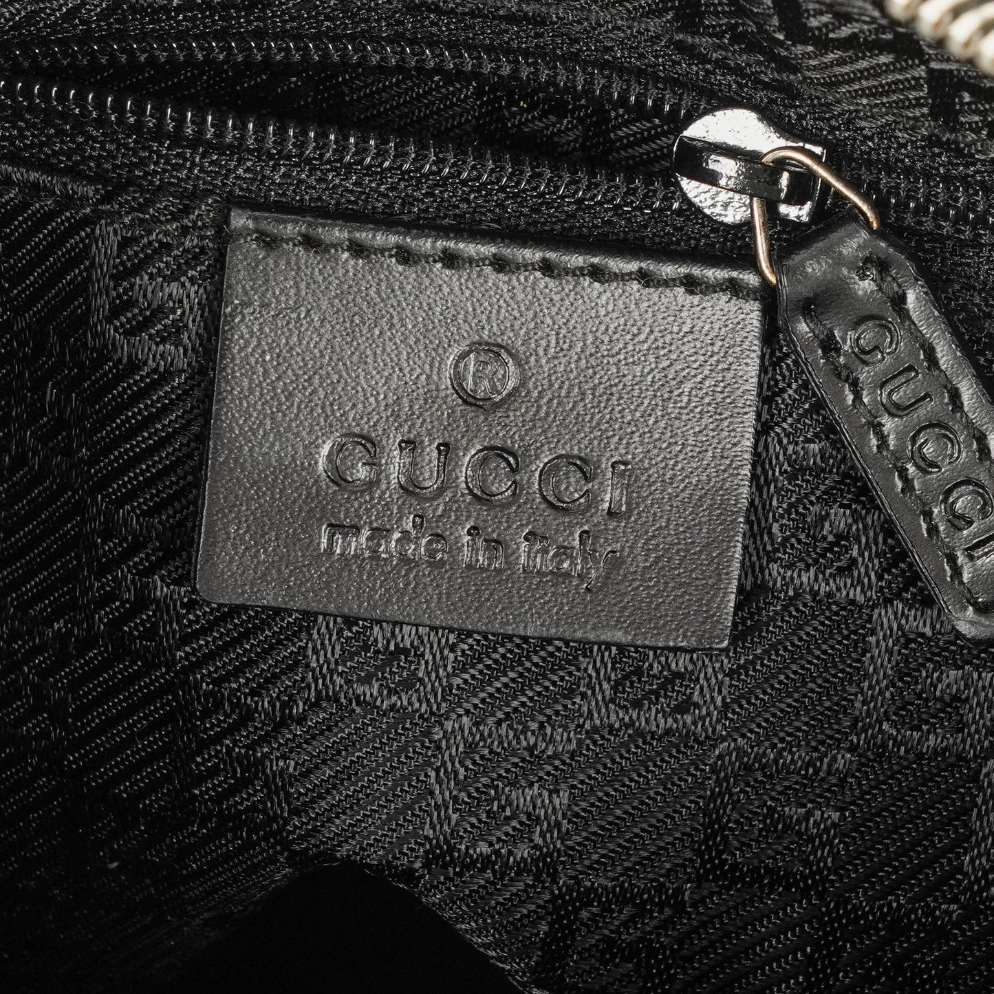 Gucci Black Leather Hobo Shoulder Bag