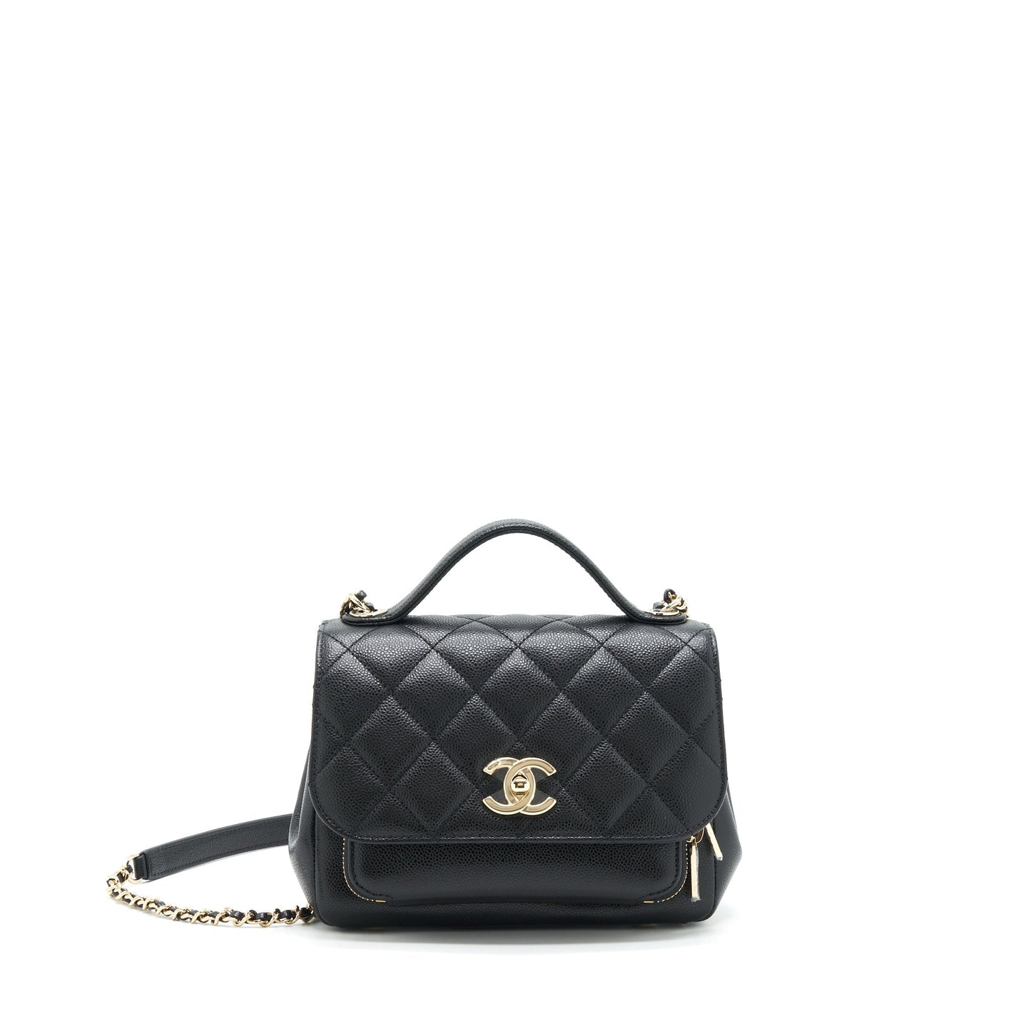 Chanel 22P Small Business Affinity Grained Calfskin Black L