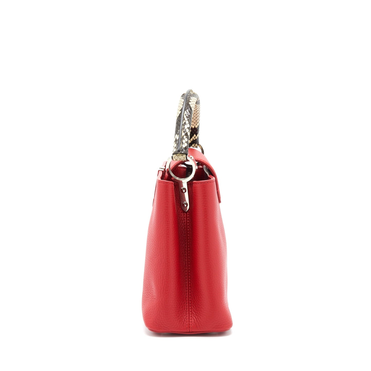 Louis Vuitton Capucines PM Calfskin Red With Python Handle Rubis SHW
