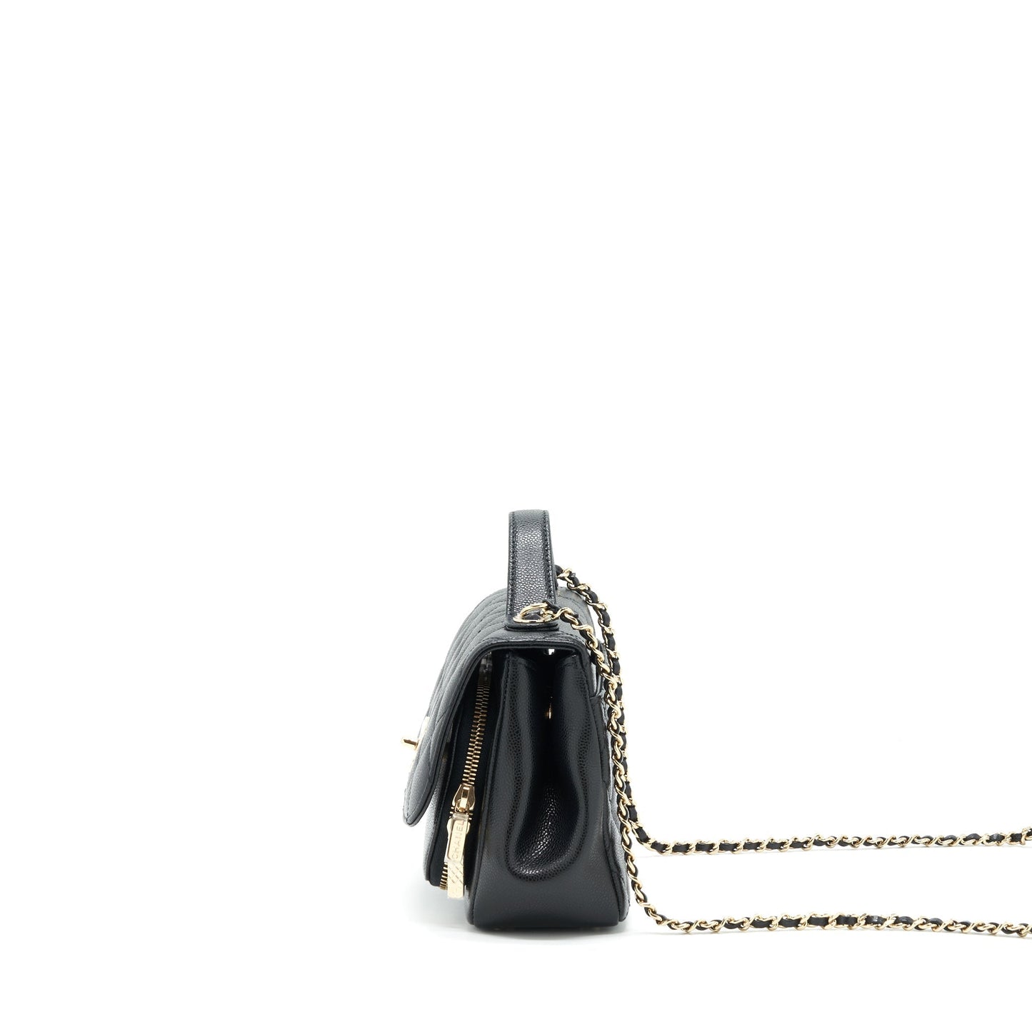 Chanel 22P Small Business Affinity Grained Calfskin Black L
