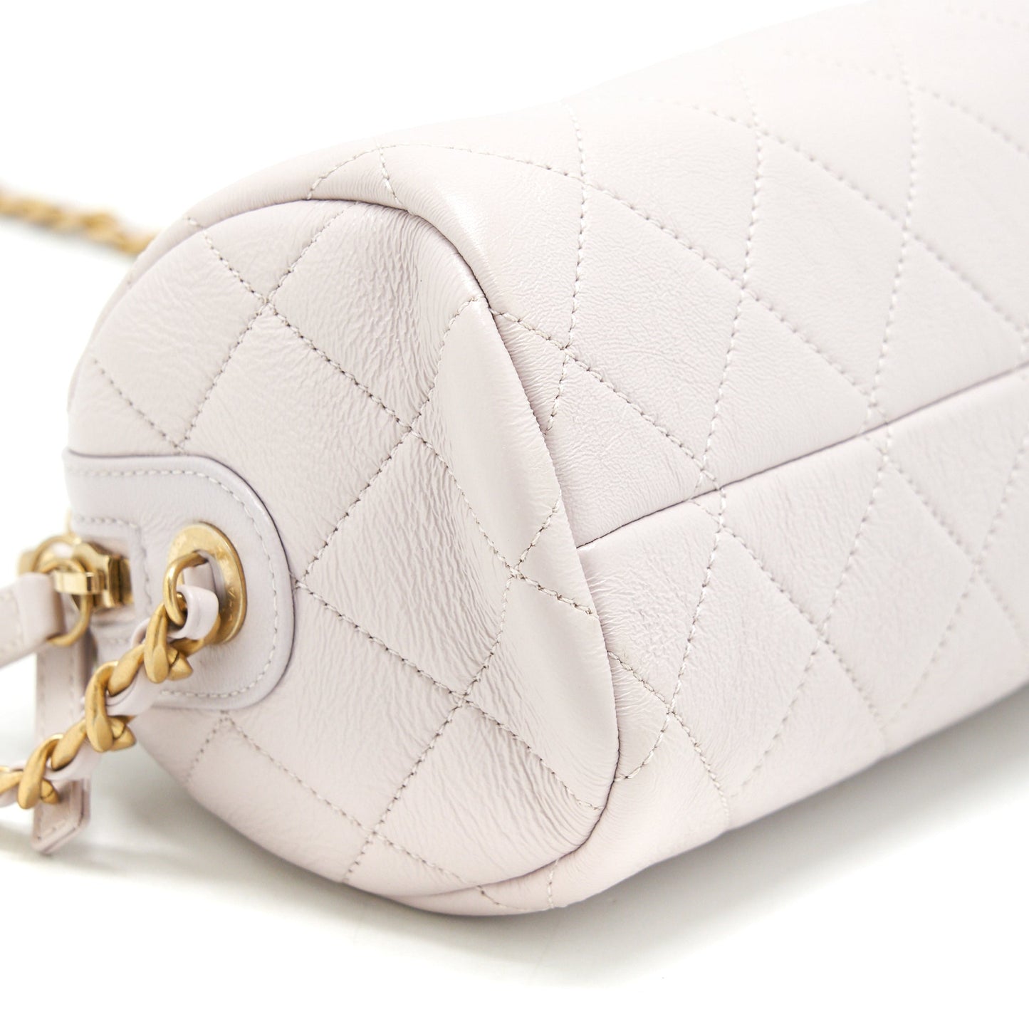 Chanel mini Bowling bag with chain light purple