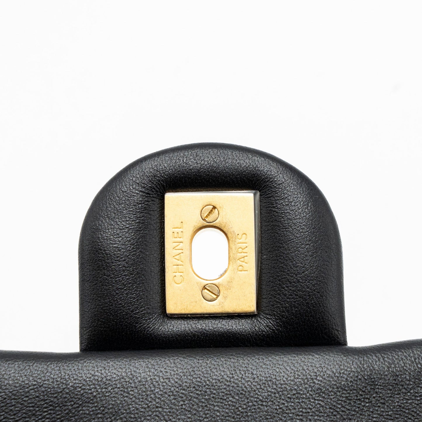 Chanel 23K pearl crush mini square flap bag lambskin black  (microchip)